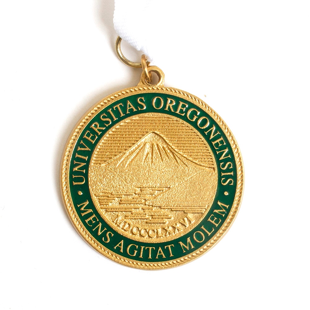 Oregon Seal, Honor Medallion, Metal, Grad, Latin Honors, Medallion, 116869, White